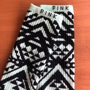 Brand new knee high patterned socks from Pink
